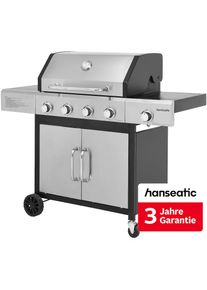 Hanseatic Gasgrill &raquo;Rockford, 4 Brenner + Seitenbrenner 14,5 kw Gesamt&laquo; inkl. 3 Jahre Herstellergarantie