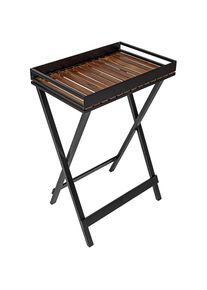 Wenko Tablett &raquo;Beistelltisch Modell Taba&laquo; klappbar, abnehmbares Akazienholz-Tablett, &uuml;berdacht outdoorgeeignet