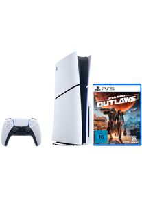 Playstation 5 Konsolen-Set &raquo;PS5 Disk Edition (Slim) + Star Wars Outlaws&laquo; 1.000 GB 1 TB