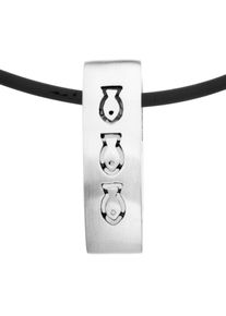 Halsreif OSTSEE-SCHMUCK "OSTSEE-SCHMUCK Halsreif mit Anh&auml;nger Fisch - Kautschukreif" Gr. 45, silber (wei&szlig;, neutral), Halsketten, Damen, 45cm, Silber 925 (Sterlingsilber), L: 42, Halsreif