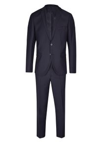 Anzug SteffenKlein "SteffenKlein Anzug", Herren, Gr. 50, N-Gr, blau (marine struktur), Obermaterial: 75% Polyester PES. 25% Viskose CV. Futter: 100% Polyester PES. 100% Polyester PES., uni, regular fit, Anz&uuml;ge Anzug, Slim Fit