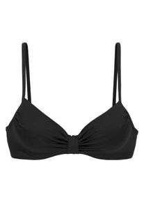 B&uuml;gel-Bikini-Top Lascana, Damen, Gr. 36, Cup F, schwarz, Polyamid, Bikini-Oberteile B&uuml;gel-Bikini-Top, mit wattierten Cups