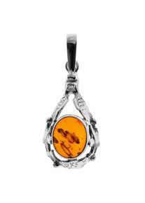 Kettenanh&auml;nger OSTSEE-SCHMUCK "OSTSEE-SCHMUCK Anh&auml;nger Fischland 34x14 mm", wei&szlig; (wei&szlig;, neutral), Schmuckanh&auml;nger, Damen, 34 x 14mm, Silber 925 (Sterlingsilber), 3,5 g, Kettenanh&auml;nger