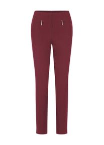 2-in-1-Hose GOLDNER "Schlupfhose LOUISA mit Steppn&auml;hten", Damen, Gr. 48, N-Gr, rot (bordeaux), Obermaterial: 67% Baumwolle CO. 28% Polyamid PA. 5% Elasthan EL., Hosen 2-in-1-Hose, Ohne