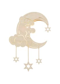 SAICO Original LED Fensterbild &raquo;Tr&auml;umender Mond, inkl. LED-Leuchtmittel, warmwei&szlig;&laquo; E14 BxHxT: 27,5x44x4 cm