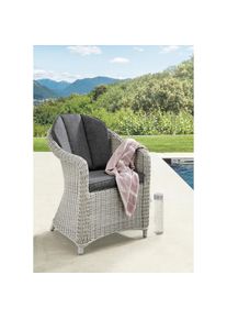 Destiny Gartensessel &raquo;MALAGA&laquo; Set, 2 Stk. tlg. Aluminium, Polyrattan, inkl. Auflagen