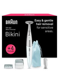 Braun K&ouml;rper- und Bikinitrimmer &raquo;FG1100&laquo; Silk&middot;&eacute;pil Bikini Trimmer, Pr&auml;zisions-Trimmer & Styler, +4 Extras, Wei&szlig;