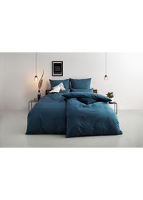Bettw&auml;sche Bruno Banani "Jassen", blau (petrol, anthrazit), B/L: 135cm x 200cm, 1 Stk., 1 Stk., Biber (180g/m&sup2;), B/L: 40cm x 80cm, 2, Biber (180g/m&sup2;), Obermaterial: 100% Baumwolle, Bettw&auml;sche, Bettw&auml;sche, moderne Streifen-Bettw&auml;sche, mehrere Qualit&auml;ten, auch Premium
