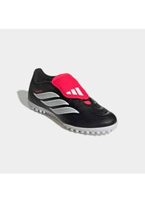 Fu&szlig;ballschuh adidas Performance "PREDATOR CLUB, ROLLRASEN, UMSCHLAGBARE ZUNGE", Gr. 47, schwarz (core schwarz, ftwr wei&szlig;, lucid rot), Synthetik, Schuhe Fu&szlig;ballschuh, f&uuml;r kurzen Kunstrasen, Hart- und Aschenpl&auml;tze