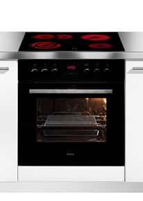 Amica Elektro-Herd-Set "EHC 933 333 S", Energieeffizienz: A, schwarzglas, Herdsets, Sicher kochen, bester &Uuml;berblick &ndash; Reinigung im Handumdrehen, Elektro-Herd-Set