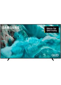 Samsung QLED-Fernseher "GQ65Q7F2AU QLED-Fernseher", Energieeffizienz: G, schwarz, 65, Fernseher, Quantum HDR, Knox Security, Art Store, 3D Sound, Gaming Hub, AI TV, QLED-Fernseher