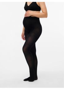 Umstandsstrumpfhose MAMALICIOUS "MLJENNIE PANTYHOSE 200DEN 2-P NOOS", Damen, Gr. S, schwarz (schwarz pack:schwarz), Obermaterial: 77% Modal, 20% Polyamid, 3% Elasthan, unifarben, elastisch, Strumpfhosen Umstandsstrumpfhose, Materialmix, eng anliegend