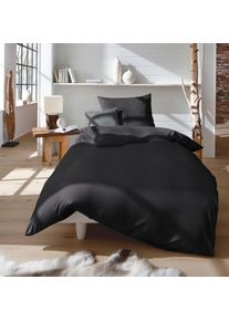 Bettw&auml;sche Fleuresse "Lech 3089", grau (anthrazit), B/L: 240cm x 220cm, 1 Stk., 2 Stk., Flanell, B/L: 80cm x 80cm & 80cm x 80cm, 3 Stk., Flanell, Obermaterial: 100% Baumwolle, Bettw&auml;sche, Bettw&auml;sche, Edelflanell, Baumwolle, in Gr. 135x200, 155x220, 200x200cm