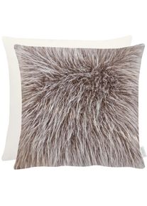 Dekokissen Apelt "Mona", taupe, unifarben, B:46cm H:0,5cm L:46cm, Polyester, Dekokissen_Sitzkissen_Kissenh&uuml;llen, Dekokissen