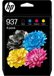 HP Tintenpatrone "937 4er-Pack", bunt (schwarz, cyan, magenta, gelb), Tintenpatronen, Tintenpatrone