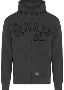 Rokker TRC, felpa con cappuccio e zip , colore: Grigio Scuro/Nero , dimensione: XS