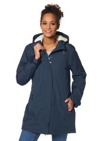 Funktionsjacke Polarino, Damen, Gr. 52, blau (marine), Obermaterial: 100% Polyester. Futter: 100% Polyester. Kapuzenfutter: 100% Polyester. Wattierung: 100% Polyester, unifarben, Jacken Funktionsjacke, Atmungsaktiv, winddicht, wasserdicht. Wassers&auml;ule 8000mm