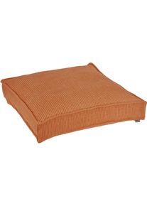 HOCK Bodenkissen H.O.C.K. "Jonny", orange (honey, orange, unifarben), B:60cm H:10cm L:60cm, Obermaterial: 100% Polyester, Dekokissen_Sitzkissen_Kissenh&uuml;llen, Bodenkissen, Cordkissen inkl. F&uuml;llung, 60x60x10cm, Bodenkissen, strukturiert