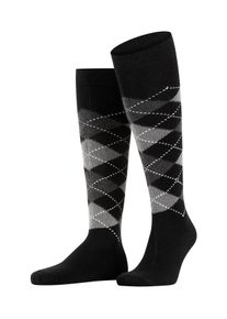 Kniestr&uuml;mpfe Burlington "Preston", Herren, Gr. 40-46, schwarz-wei&szlig; (pearl), Materialmix, Argyle-Muster, Socken Kniestr&uuml;mpfe, Einheitsgr&ouml;&szlig;e 40-46, Argyle-Muster, besonders weich
