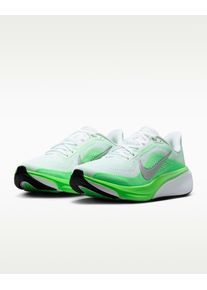 Laufschuh Nike "Nike Pegasus 42", Damen, Gr. 42,5, wei&szlig;, metallic silber, gr&uuml;n strike, Synthetik, Textil, Schuhe Laufschuh