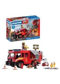 Konstruktions-Spielset Playmobil "Feuerwehr-R&uuml;stfahrzeug (72193), City Action", rot (bunt), Spielbausteine, Kinder, Kunststoff, Konstruktions-Spielset, mit Licht- und Soundeffekten