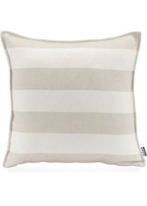HOCK Dekokissen H.O.C.K. "Turo", beige (beige, taupe, gestreift), B:45cm H:10cm L:45cm, Obermaterial: 100% Polypropylen. F&uuml;llung: 100% Polyester, Dekokissen_Sitzkissen_Kissenh&uuml;llen, Dekokissen