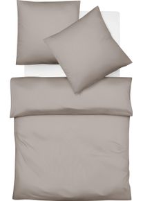 Bettw&auml;sche Fleuresse "Lech 3089", grau (taupe), B/L: 240cm x 220cm, 1 Stk., 2 Stk., Flanell, B/L: 80cm x 80cm & 80cm x 80cm, 3 Stk., Flanell, Obermaterial: 100% Baumwolle, Bettw&auml;sche, Bettw&auml;sche, Edelflanell, Baumwolle, in Gr. 135x200, 155x220, 200x200cm