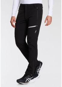 Softshellhose CMP "MAN PANT", Herren, Gr. 60, N-Gr, schwarz (nero), Softshell, Obermaterial: 96% Polyester, 4% Elasthan. Futter: 100% Polyester, Hosen Softshellhose