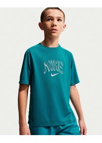Trainingsshirt Nike "Nike Multi Refresh Big Kids' (Boys') Top", Jungen, Gr. S (128/134), gr&uuml;n (bright spruce), Obermaterial: 100% Polyester, Shirts Trainingsshirt, F&uuml;r Kinder und Jugendliche