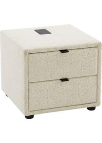 Jockenh&ouml;fer Nachtkonsole JOCKENH&Ouml;FER GRUPPE "Larre", beige (beige 432, 07), B:44cm H:39cm T:44cm, Sideboards, Nachtkonsole, mit induktiver Ladem&ouml;glichkeit sowie USB-A und USB-C Ladeport