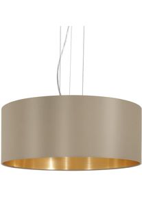 Eglo H&auml;ngeleuchte "MASERLO", grau (taupe, goldfarben), 3, &Oslash; 53cm, Leuchten, Pendelleuchte, Pendellampe, Wohnzimmer, Esszimmer, gem&uuml;tlich, 110x53cm, H&auml;ngeleuchte