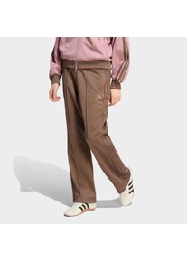 Sporthose adidas Sportswear "STADIUM PIKEE, LOCKER GESCHNITTEN", Damen, Gr. XXL, N-Gr, braun (earth strata, normal, gr.), Obermaterial: 58% Polyester, 42% Baumwolle, Hosen Sporthose, mit lockerer Passform, aus Polyester und Baumwolle