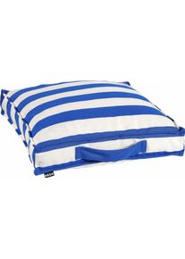 HOCK Sitzkissen H.O.C.K. "Classic Streifen Outdoor", blau (blau, gestreift), B:50cm H:10cm L:50cm, Polyacryl, Dekokissen_Sitzkissen_Kissenh&uuml;llen, Sitzkissen, wasser- und schmutzabweisend