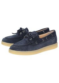 Schn&uuml;rschuh Sioux "Melosana-700", Damen, Gr. 42.5 (UK 8 1/2), blau (dunkelblau), Obermaterial: 100% Kalbsveloursleder CAVL. 100% Gummi rubber., Schuhe Schn&uuml;rschuh