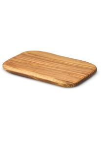 Schneidebrett CONTINENTA, braun (holzfarben), B:15cm H:1,2cm L:25cm, Massivholz, Schneidebretter, Schneidebrett, Naturform, Olivenholz, jedes St&uuml;ck ein Unikat