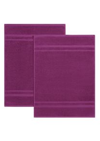 Badematte OTTO HOME "Vanessa, 2 tlg. Hotelmatten-Set, 50x70cm, Standard & Premium", lila (beere), rechteckig (50cm x 70cm ) rechteckig (50cm x 70cm ), Baumwolle, Badematten, Badematte, 2-teiliges Set, einfarbig, Badematten Set, Bord&uuml;re, 100% Baumwolle