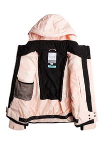 Snowboardjacke Roxy "Roxy Jetty", M&auml;dchen, Gr. 12, rosa (schwarz lluvia rg), Obermaterial: 55% Polyester, 45% Polyester., Jacken Snowboardjacke