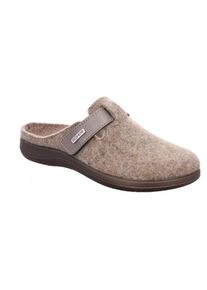 Pantoffel Rohde "Bari", Damen, Gr. 36, beige (beige, meliert), Filz, Schuhe Pantoffel, Hausschuh, Clog mit Klettverschluss-Riemchen