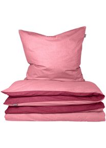 Wendebettw&auml;sche SCHIESSER "Doubleface aus weicher Baumwolle mit edlem Melangeeffekt", rosa (altrosa), B/L: 135cm x 200cm, 1 Stk., 1 Stk., Feinbiber, B/L: 80cm x 80cm, 2 Stk., Feinbiber, Obermaterial: 100% Baumwolle, Bettw&auml;sche, Wendebettw&auml;sche, ab Gr&ouml;&szlig;e 135x200 cm erh&auml;ltlich, Made in Green