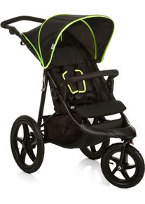 Dreirad-Kinderwagen HAUCK "Runner black/neon yellow", Baby, gelb (schwarz, neon gelb), Polyester, Kinderwagen Dreirad-Kinderwagen, mit schwenk- und feststellbarem Vorderrad