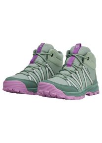 Wanderschuh Jack Wolfskin "WILD HIKE TEXAPORE MID K", Kinder, Gr. 40, gr&uuml;n zinnia, Synthetik, Schuhe Wanderschuh, Wasserdicht, Trekkingschuh