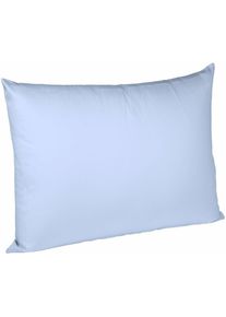Kissenbezug FLEURESSE "Colours Mako Satin, 100% Baumwolle, mit Rei&szlig;verschluss", blau (bleu), B:40cm L:60cm, Mako-Satin, Mako-Satin, Kissenbez&uuml;ge, Kissenbezug, Mako Satin, gl&auml;nzend, glatt, Premium Qualit&auml;t