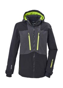 Skijacke KILLTEC "KSW 288 MN SKI JCKT", Herren, Gr. XL, schwarz (anthrazit), Obermaterial: 100% Polyester.Futter: 100% Polyamid.F&uuml;llung: 100% Polyester, Jacken Skijacke, Wind- und wasserdichte Funktionsjacke mit abnehmbarer Kapuze
