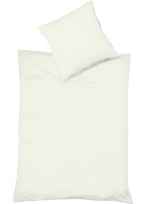 Bettw&auml;sche FLEURESSE "Colours in 135x200, 155x220 oder 200x200 cm", beige (creme), B/L: 135cm x 200cm, 1 Stk., 1 Stk., Mako-Satin, B/L: 80cm x 80cm, 2 Stk., Mako-Satin, Obermaterial: 100% Baumwolle, Bettw&auml;sche, Bettw&auml;sche, Bettw&auml;sche aus 100% Baumwolle, uni, mit Rei&szlig;verschluss