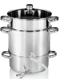 Einkochtopf KR&Uuml;GER "Mainau", silber (edelstahlfarben), &Oslash;:26cm, T&ouml;pfe, Einkochtopf, f&uuml;r Induktions-Kochfelder geeignet