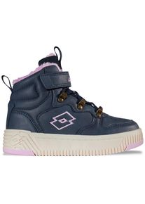 Winterboots Lotto, M&auml;dchen, Gr. 34, blau (navy, lavender), Kunstfaser, Synthetik, Schuhe Winterboots, - mit kuscheligem Warmfutter