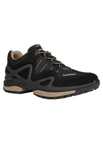 Wanderschuh Lowa "GORGON GORE-TEX Ws", Damen, Gr. 39, schwarz, champagner, Synthetik, Textil, Schuhe Wanderschuh, wasserdicht dank Gore-Tex Membrane