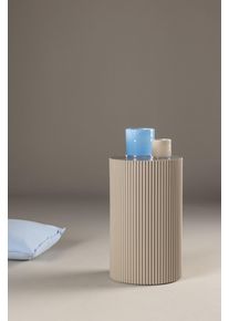 Beistelltisch VENTURE HOME, beige (beige, beige, beige), B:31cm H:50cm T:31cm, Tische, Beistelltisch, Ablagetisch, MDF, strukturierte Seiten, kompakt, dekorativ