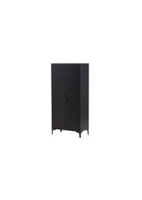 Garderobenschrank VENTURE HOME "Piring, Stauraumschrank aus Stahl, 2 T&uuml;ren, H&ouml;he 183 cm", schwarz, B:85cm H:183cm T:45cm, Stahl, Schr&auml;nke, Garderobenschrank, Garderobenschrank, Pulverbeschichtung, Stange, Einlegeb&ouml;den, modern