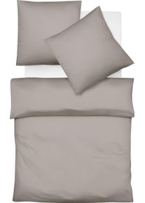 Bettw&auml;sche Fleuresse "Lech 3089", grau (taupe), B/L: 200cm x 200cm, 1 Stk., 2 Stk., Flanell, B/L: 80cm x 80cm & 80cm x 80cm, 3 Stk., Flanell, Obermaterial: 100% Baumwolle, Bettw&auml;sche, Bettw&auml;sche, Edelflanell, Baumwolle, in Gr. 135x200, 155x220, 200x200cm